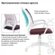 Кресло  "Fly MG-396W", с подлокотниками, пластик белый, сетка, коричневое, 532398, MG-396W_532398. Фото товара с разных ракурсов.