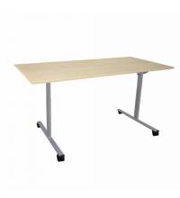 Стол складной "Эверест", 1200х600х760 мм, серый каркас, ЛДСП клен