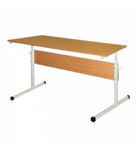 Стол-парта 2-местный, регулируемый, 1200х500х640-760 мм, рост 4-6, серый каркас, ЛДСП бук, Ш-304 (4-6)