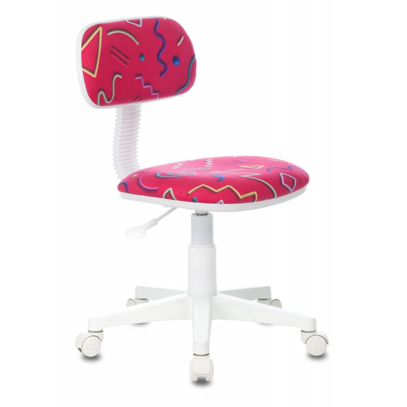 Кресло детское Бюрократ CH-W201NX малиновый Sticks 05 крестов. пластик пластик белый главное фото